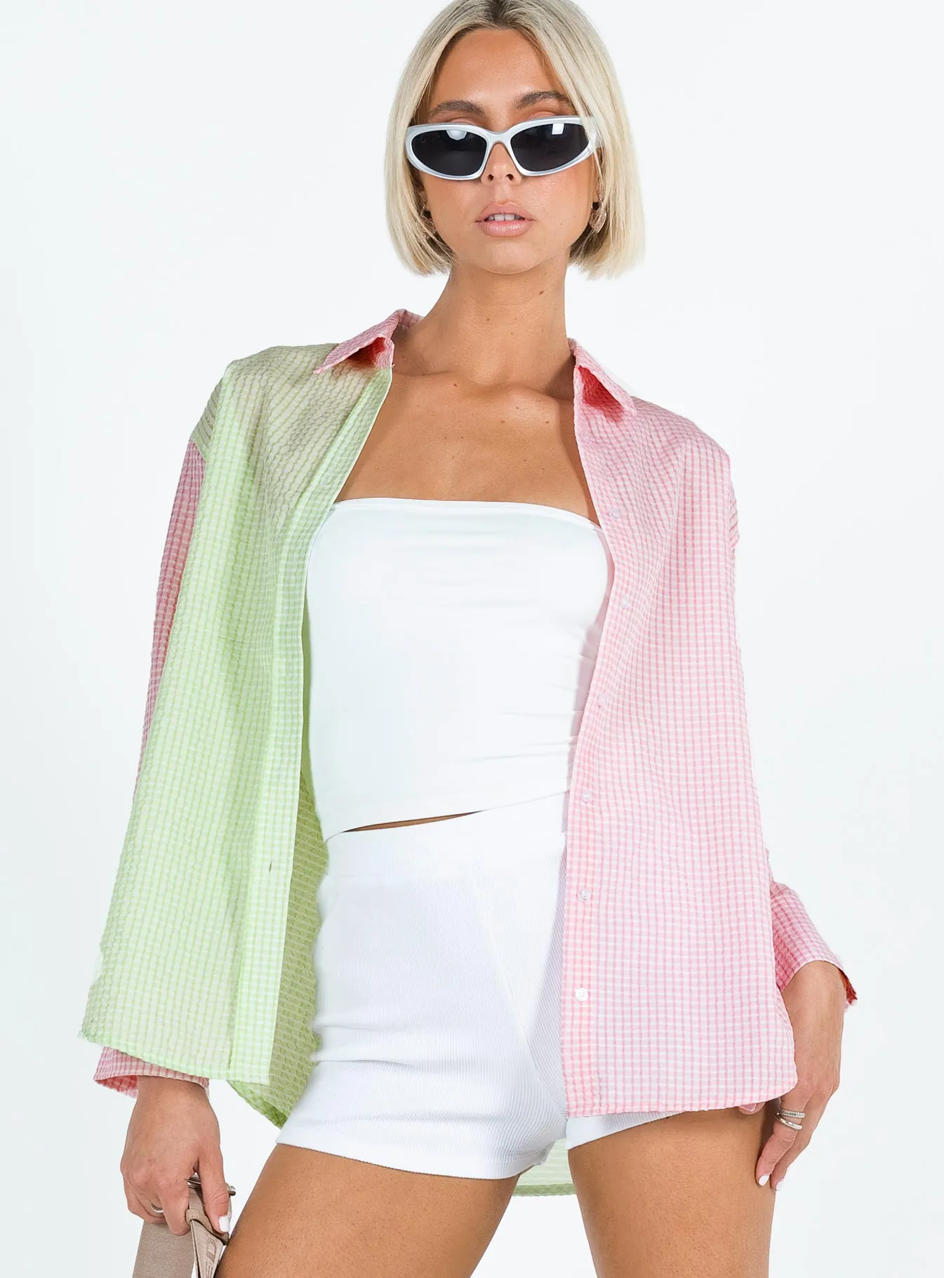 Keyra Shirt Pink / Green