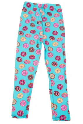 Kid's Donuts Yum Yum Pattern Printed Leggings