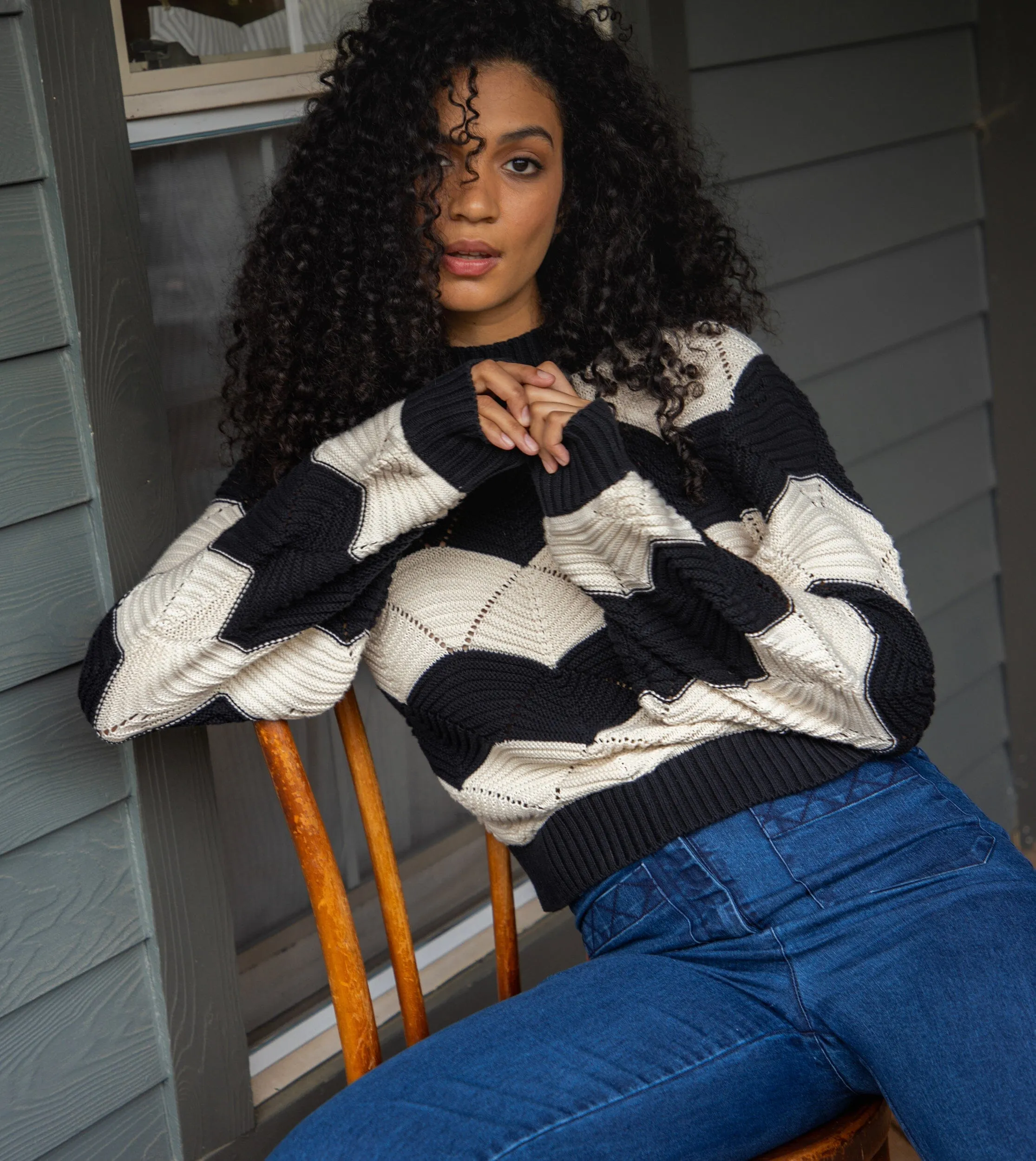 Kori Sweater | Black/Ivory