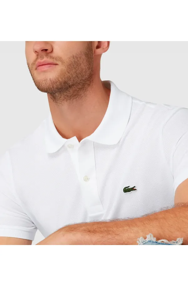 Lacoste Slim S/S Polo Piké White