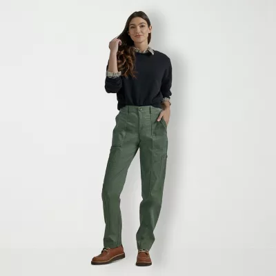 Lee Ultra Lux Womens Mid Rise Stretch Fabric Straight Cargo Pant