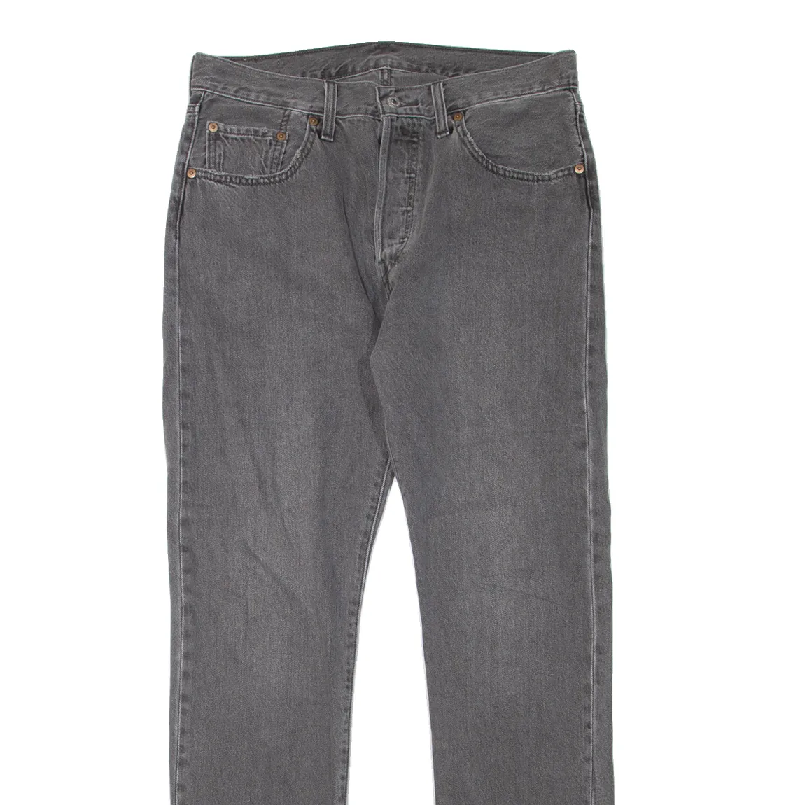 LEVI'S 501 Jeans Womens Grey Regular Straight W30 L32