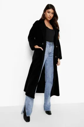 Longline Wool Look Coat