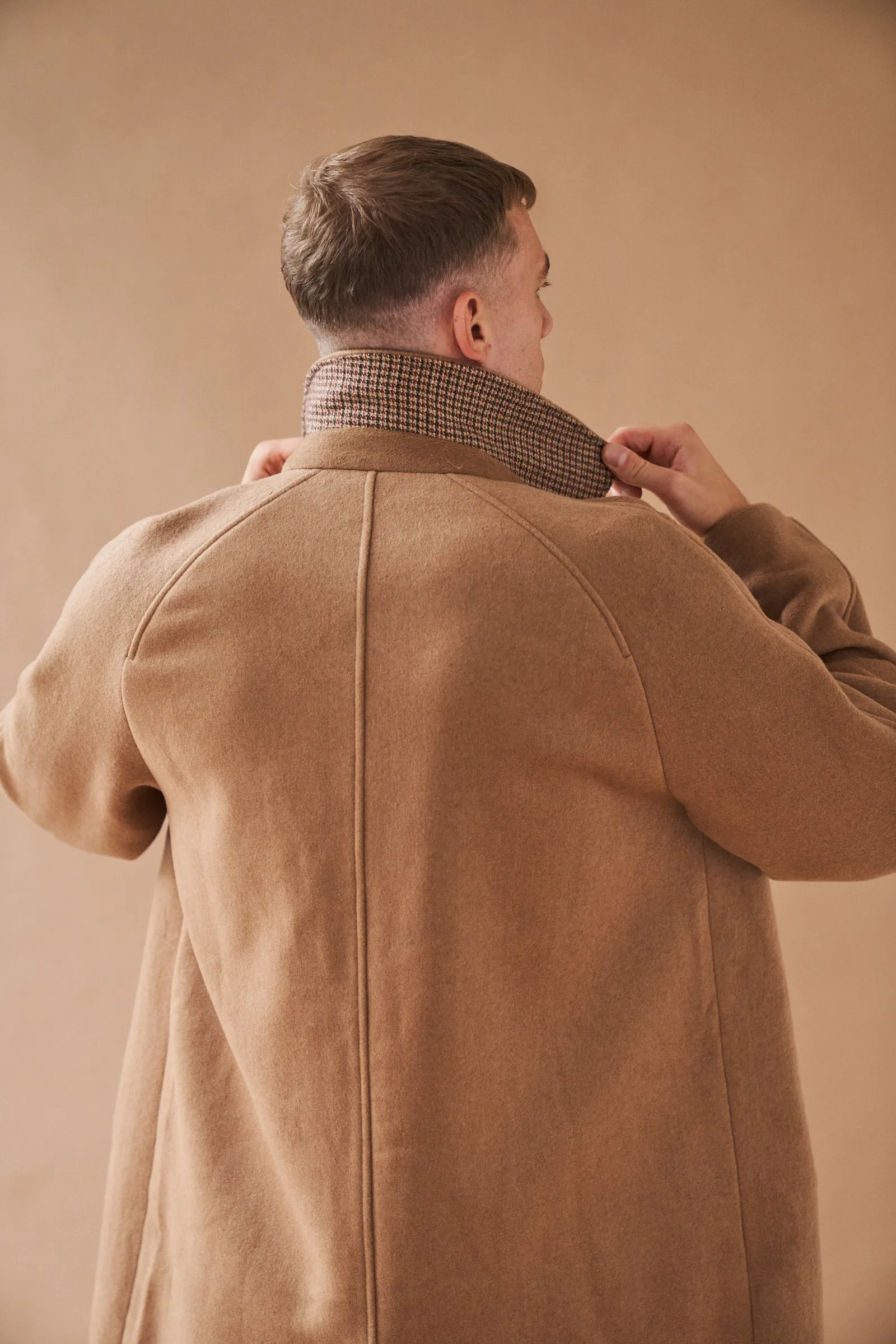 MAXWELL OVERSIZED WOOL TRENCH COAT - CAMEL