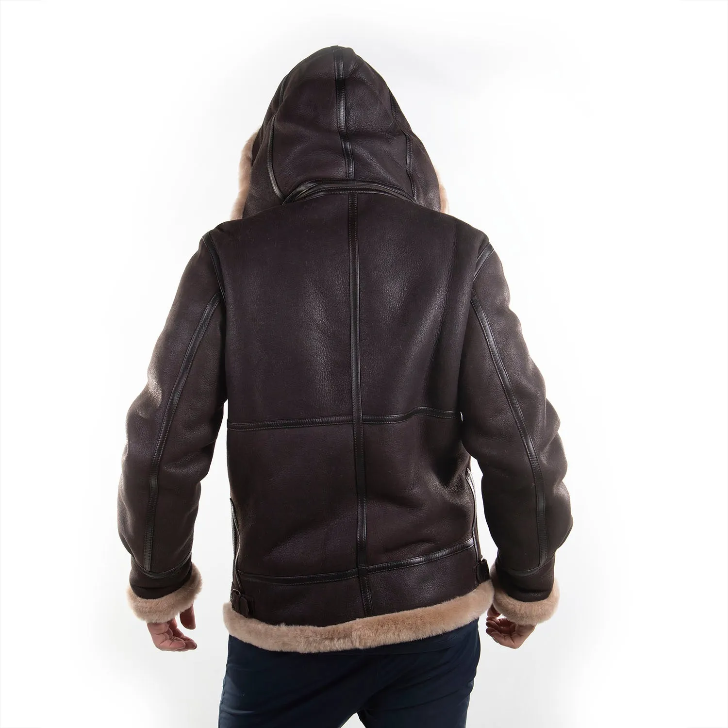 Mens Sheepskin Bomber Coat