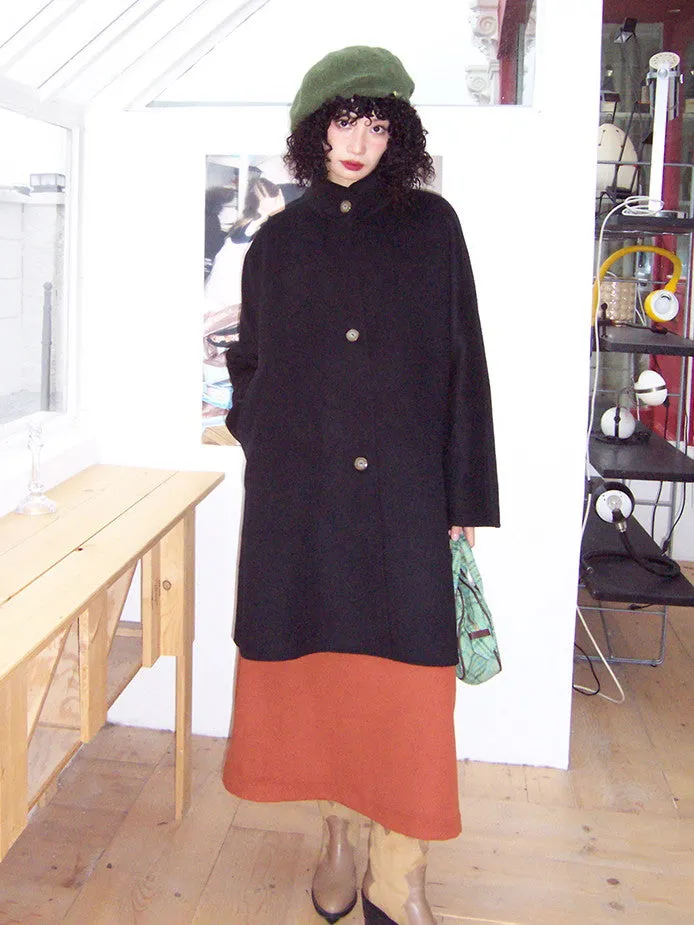 Middle Plain Sinple Wool-Coat