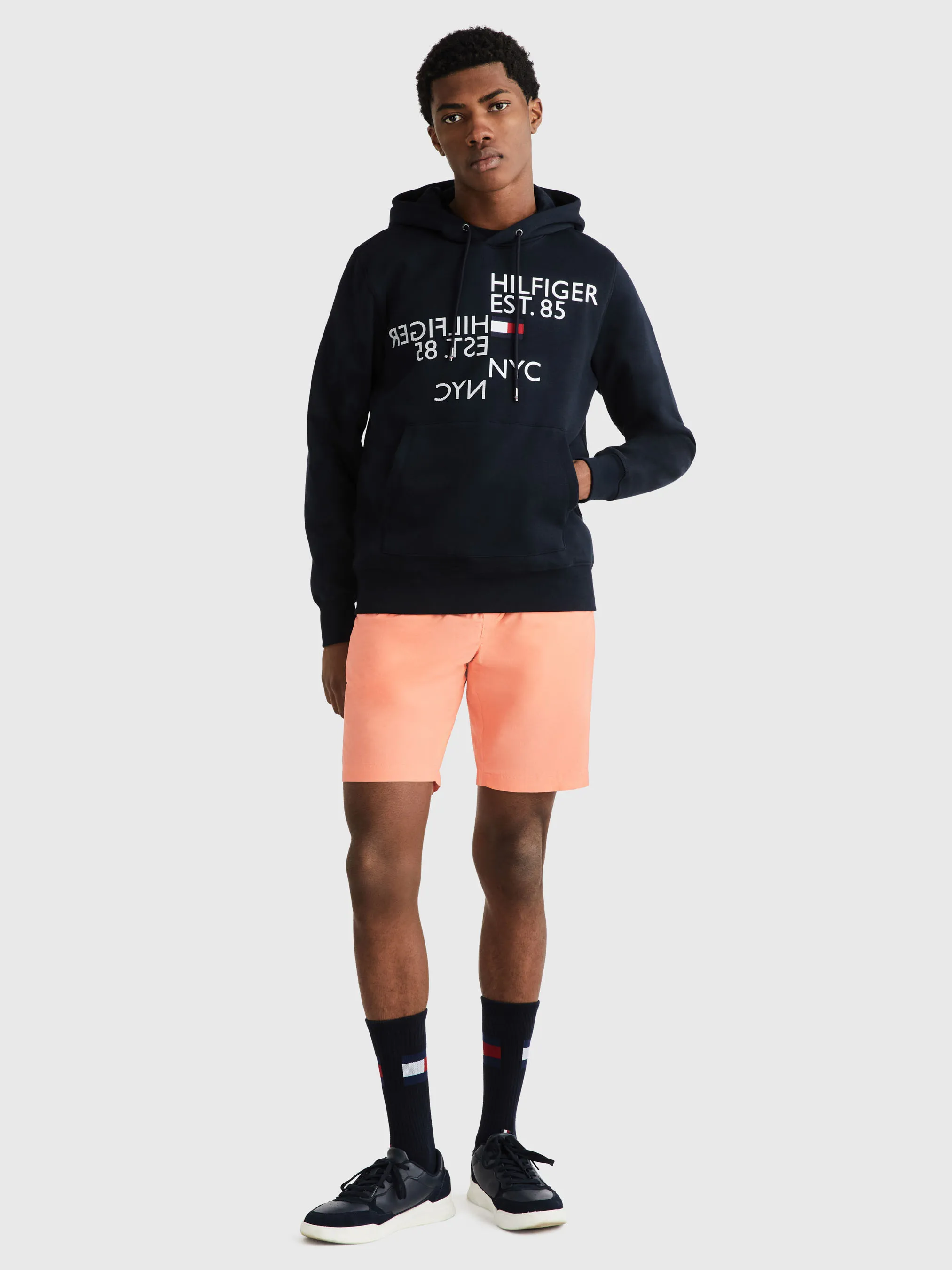 Mirrored Logo Flex Fleece Hoodie | Sweatshirts & Hoodies | Tommy Hilfiger