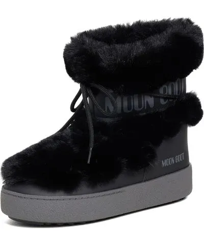 MOON BOOT Track Faux Fur Boots Black 35