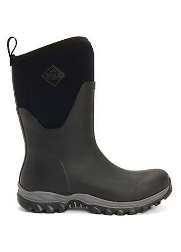 Muck Boots Black Arctic Sport Mid Wellington Boots | Grattan