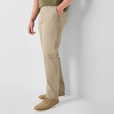 new!mutual weave Everyday Taper Mens Big and Tall Straight Fit Flat Front Pant