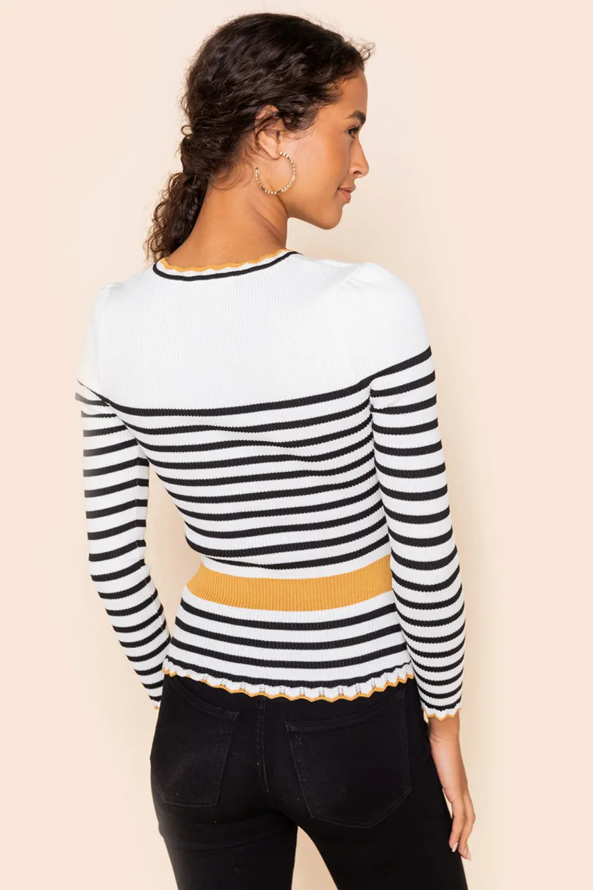 Nyla Striped Color Block Sweater