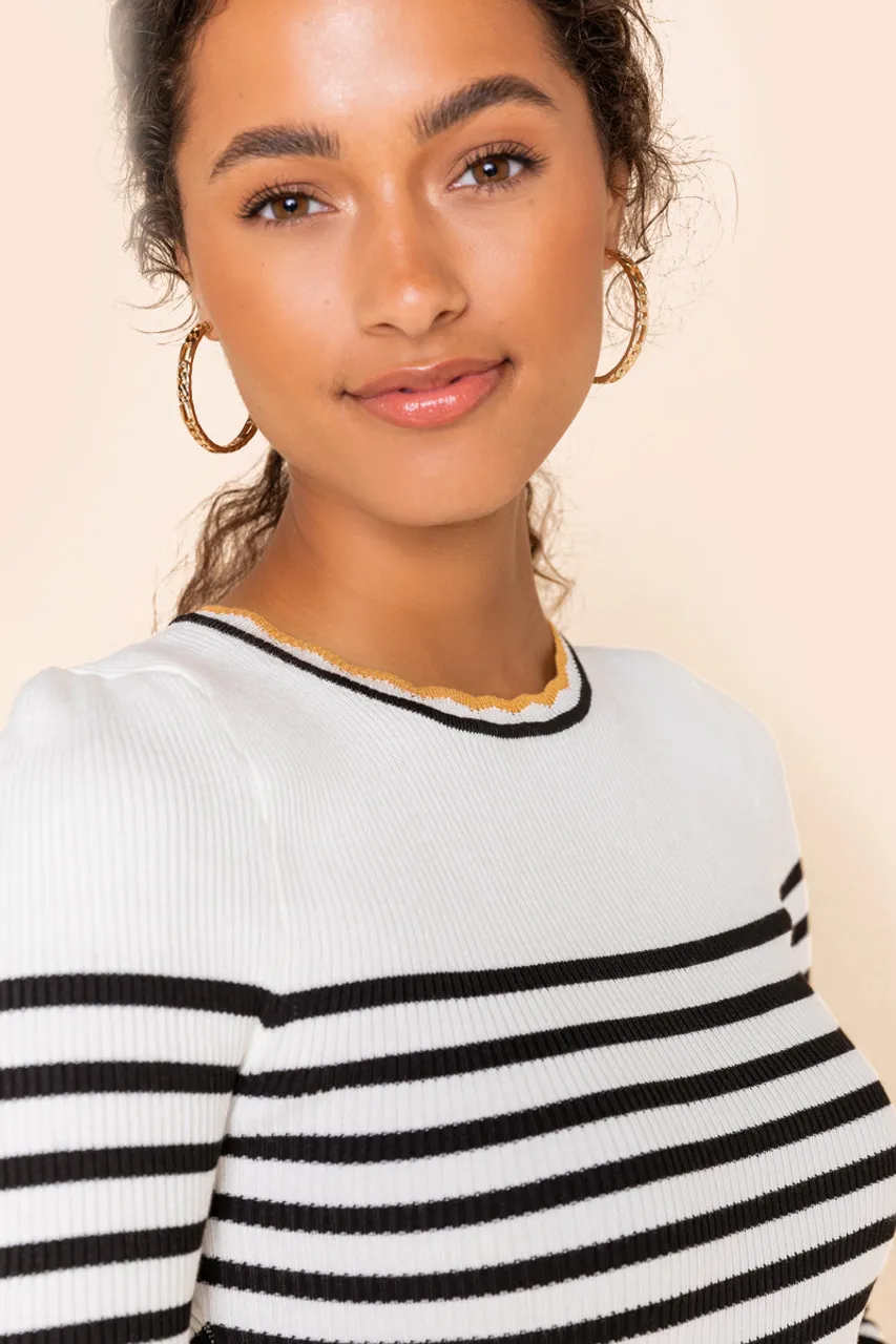 Nyla Striped Color Block Sweater