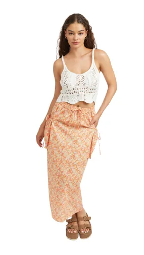 Orange Maxi Skirt