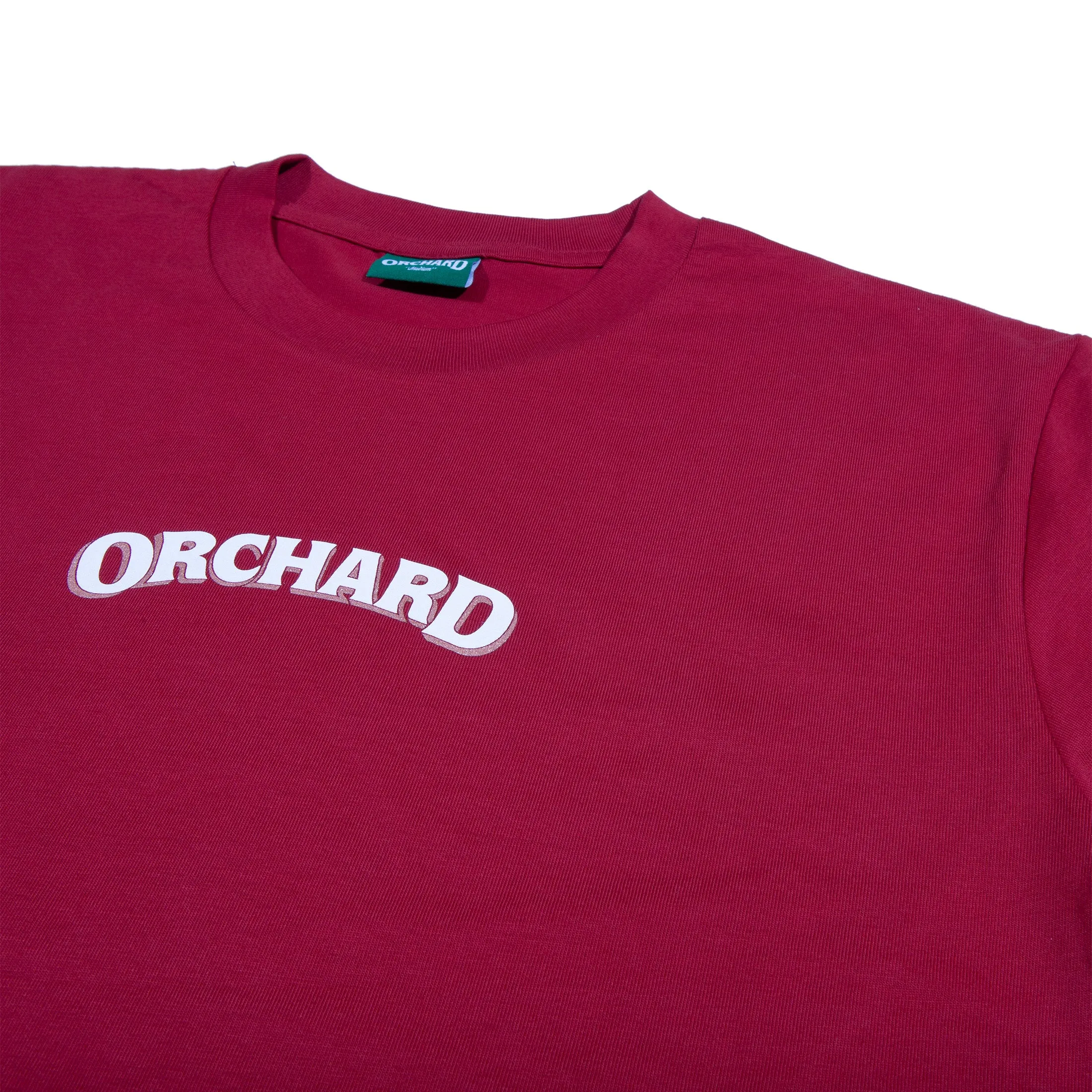 Orchard Text Shadow Tee Cardinal/Cream/Gold