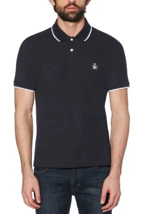 Original Penguin Sticker Pete Short Sleeve Polo Shirt Dark Sapphire