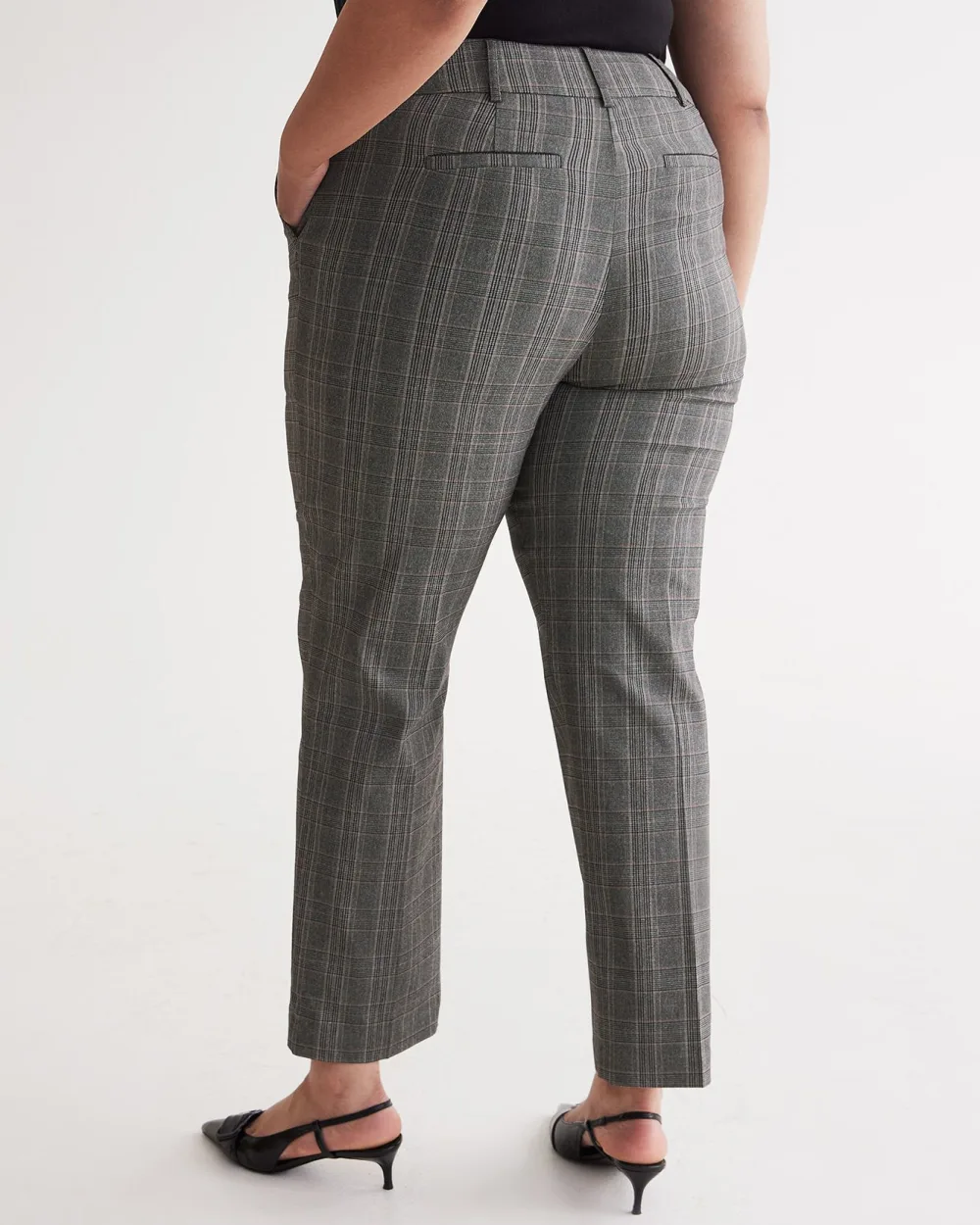 Plaid Straight-Leg Savvy Pant - PENN. Essentials