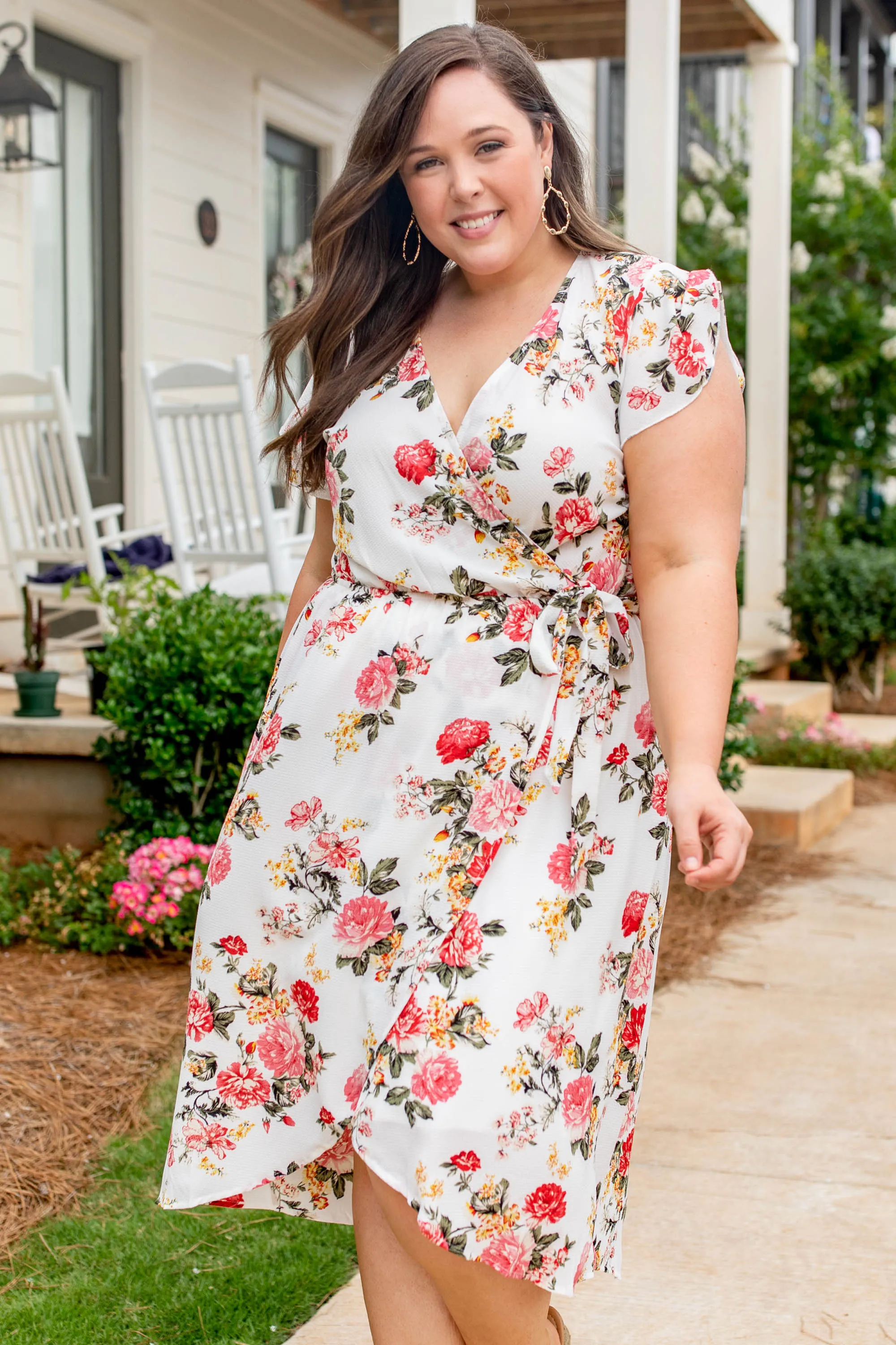 Plenty Of Sunshine Dress, Ivory-Pink