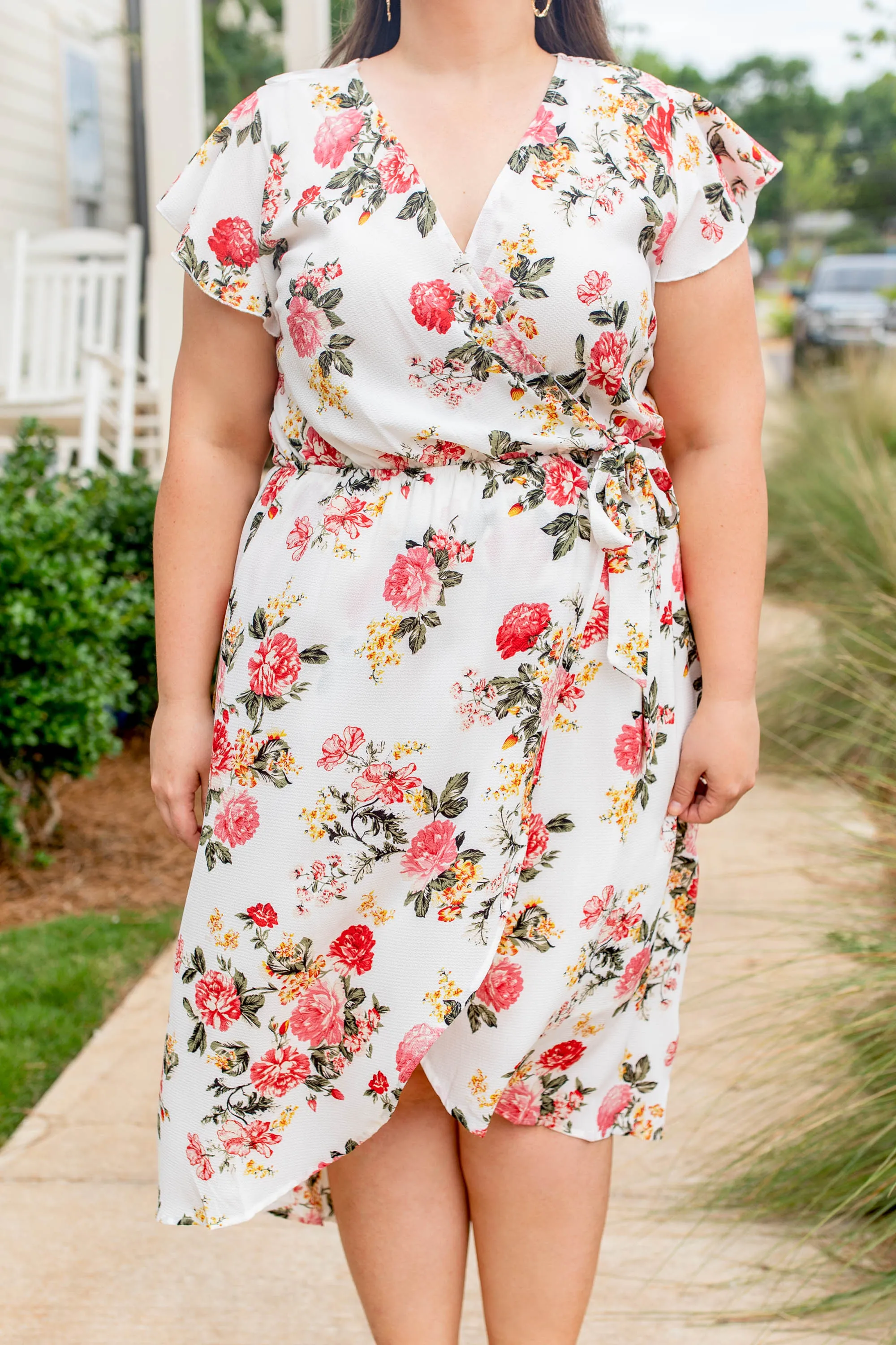 Plenty Of Sunshine Dress, Ivory-Pink