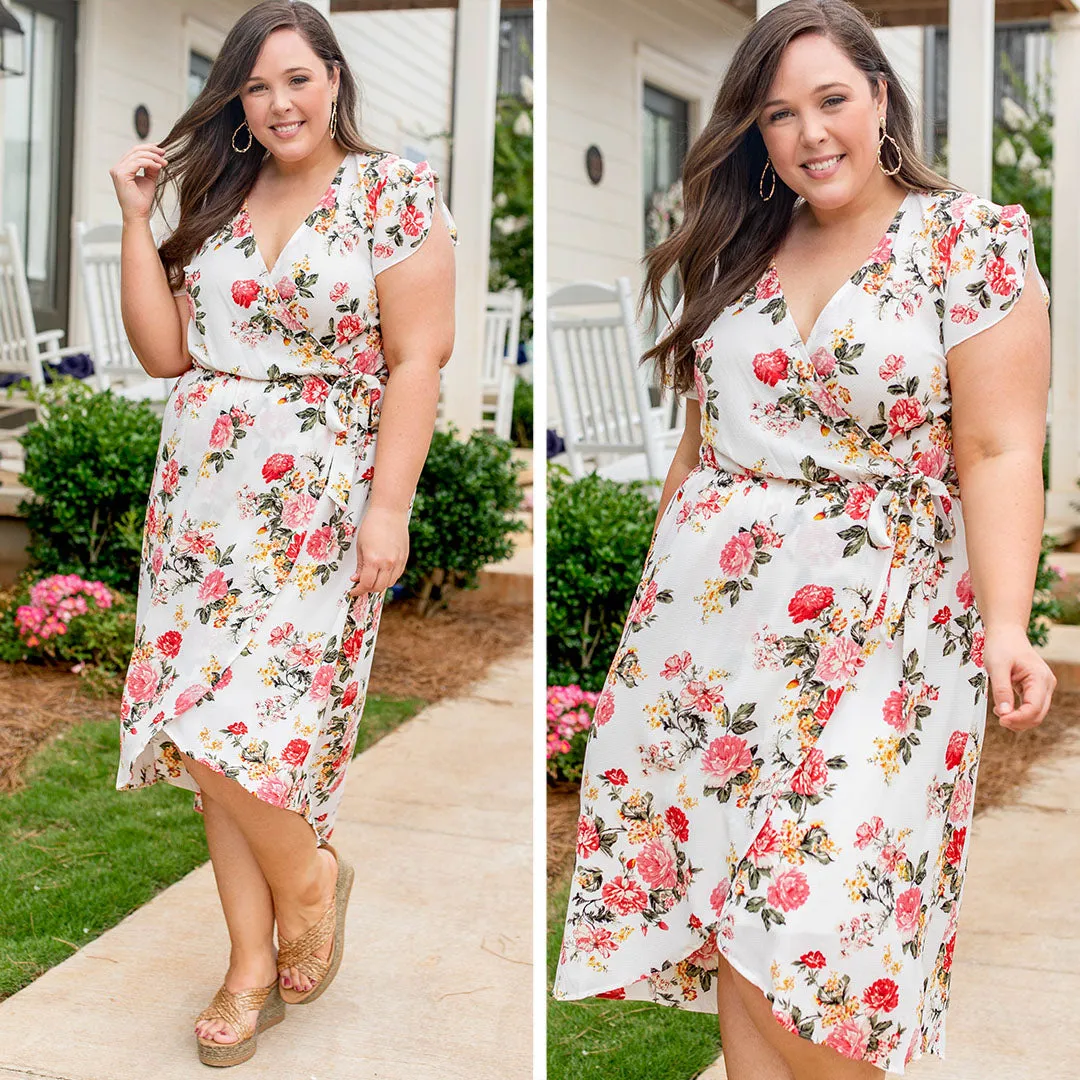 Plenty Of Sunshine Dress, Ivory-Pink