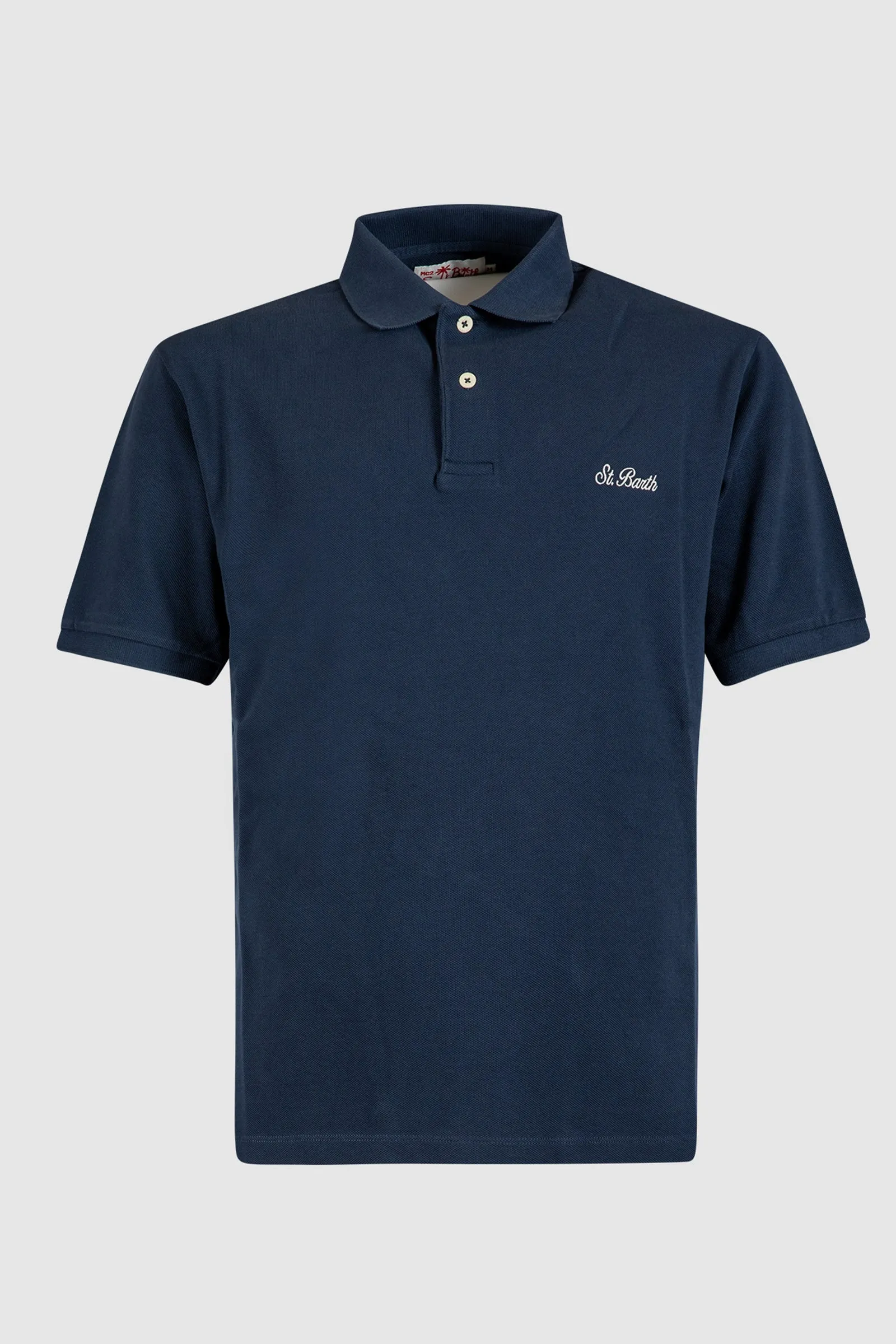 Polo da uomo in cotone blu