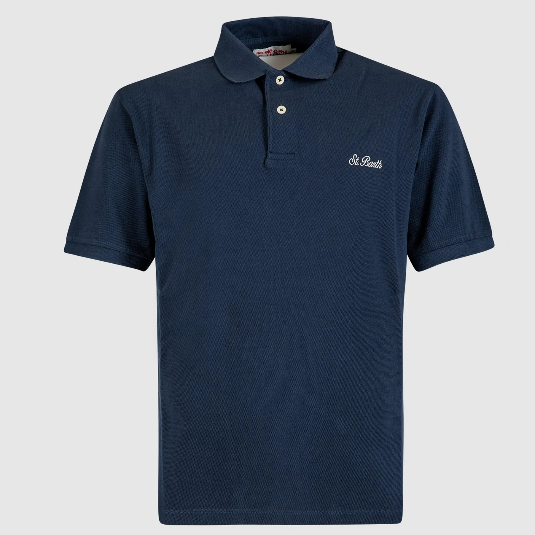 Polo da uomo in cotone blu