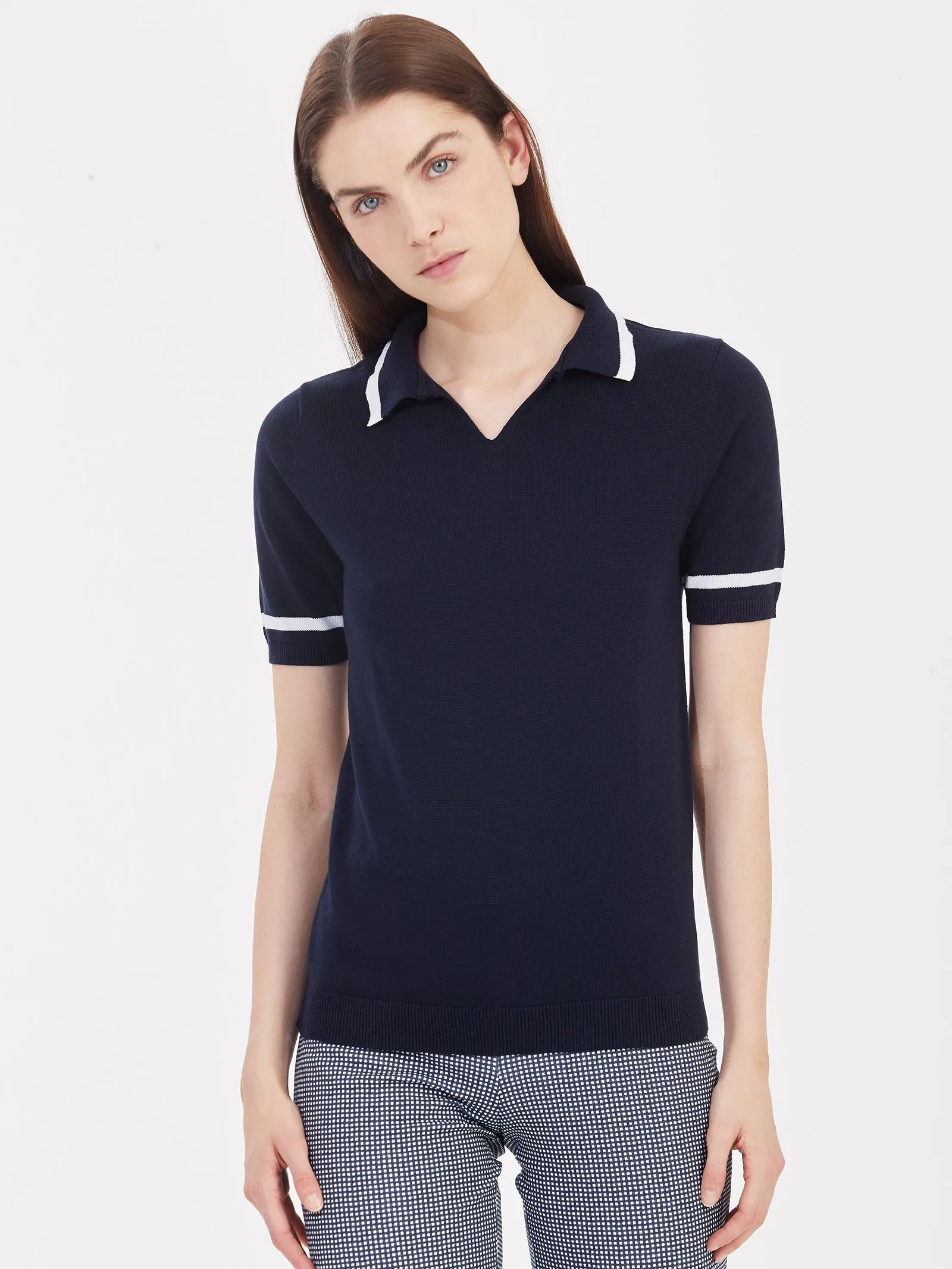 Polo in maglia rasata di cotone