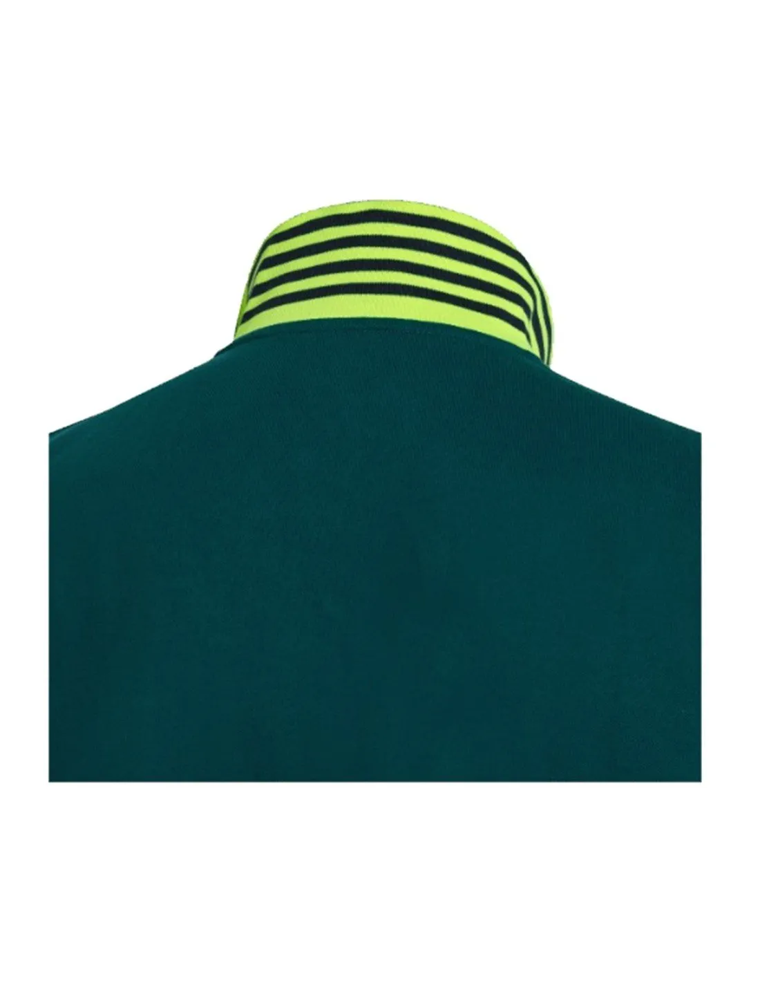 Polo Sun68 uomo Logo Stripes Under Collar El. A32109 verde inglese PE22