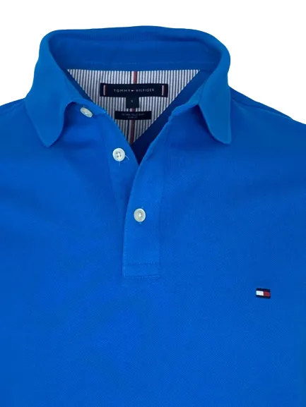 POLO UOMO BLU ELETTRICO MISTO COTONE