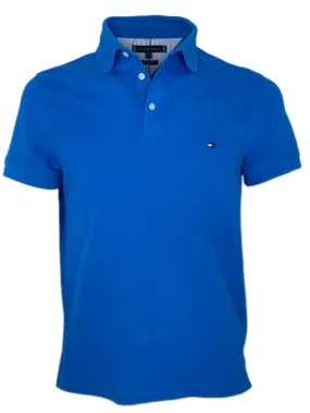 POLO UOMO BLU ELETTRICO MISTO COTONE