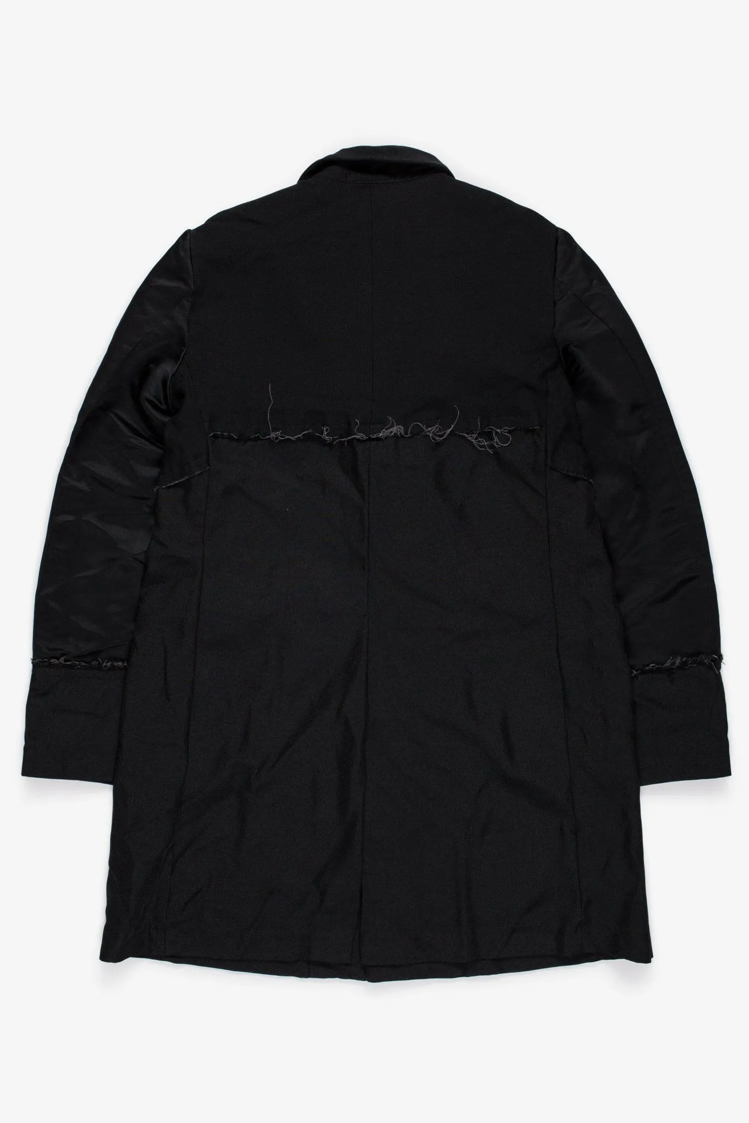 Raw-Trim Notch-Lapel Oversized Coat