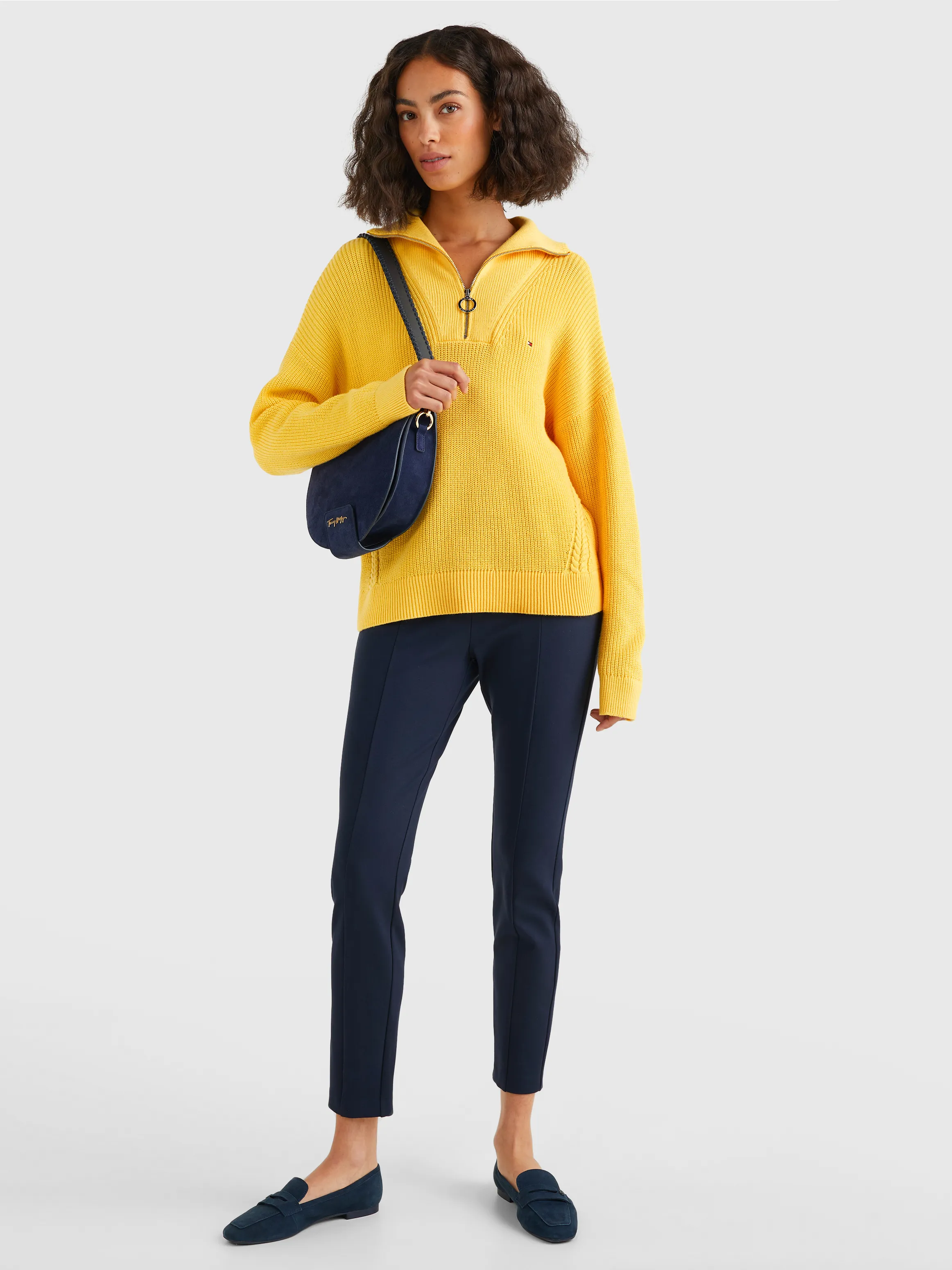 Rib Knit Half-Zip Relaxed Jumper | Sweatshirts & Hoodies | Tommy Hilfiger