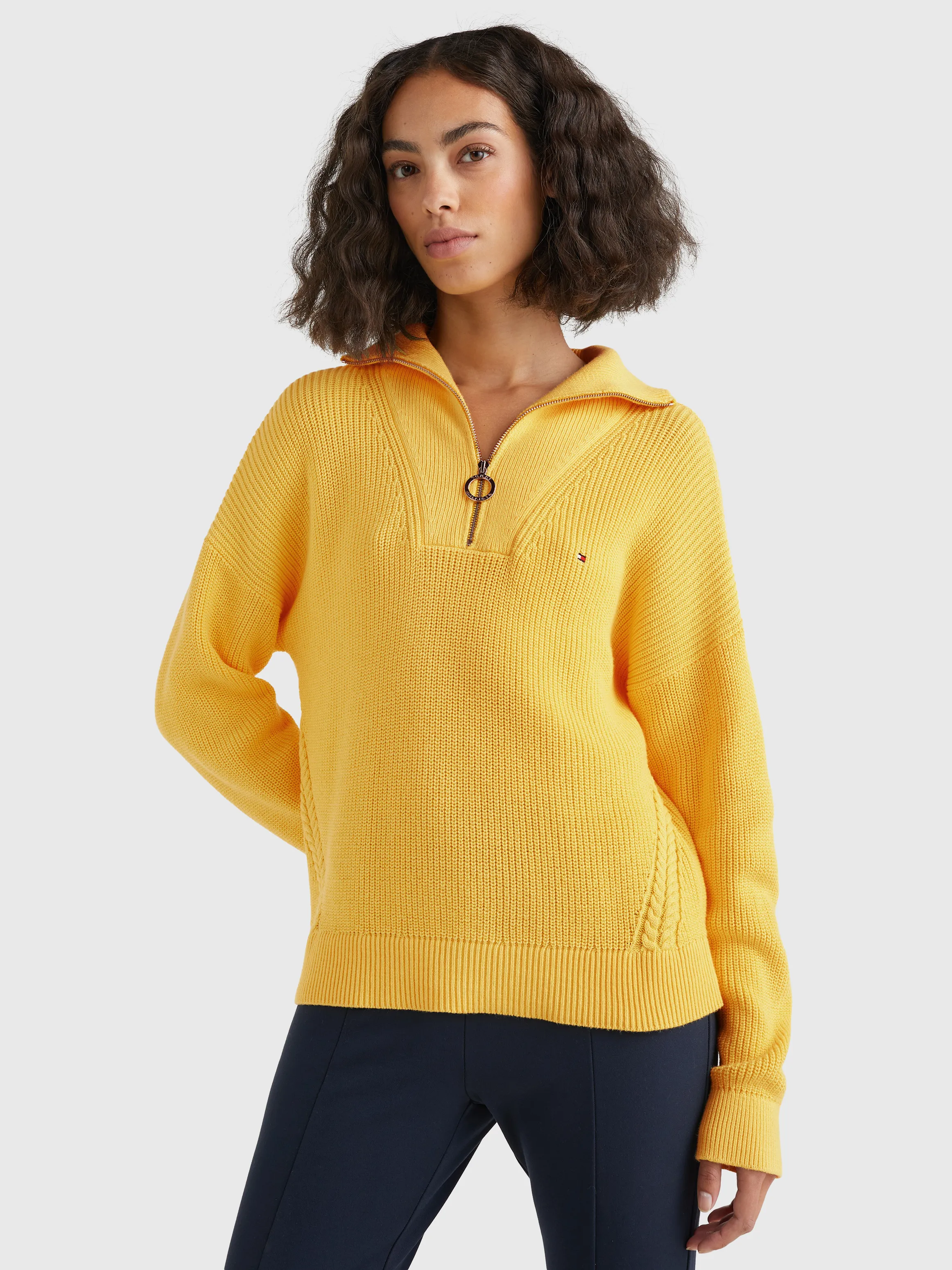 Rib Knit Half-Zip Relaxed Jumper | Sweatshirts & Hoodies | Tommy Hilfiger