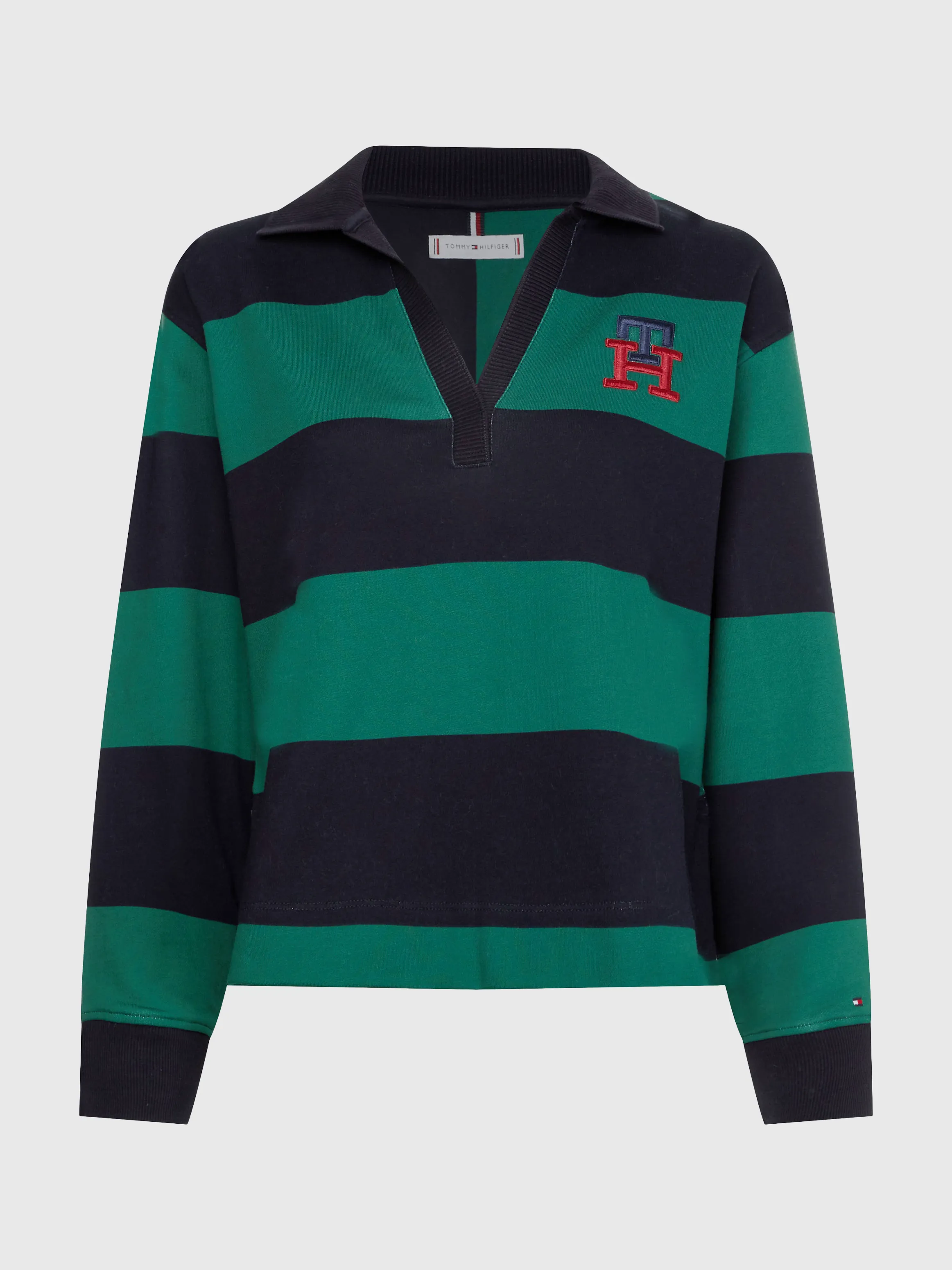 Rugby Stripe Monogram Relaxed Sweatshirt | Sweatshirts & Hoodies | Tommy Hilfiger