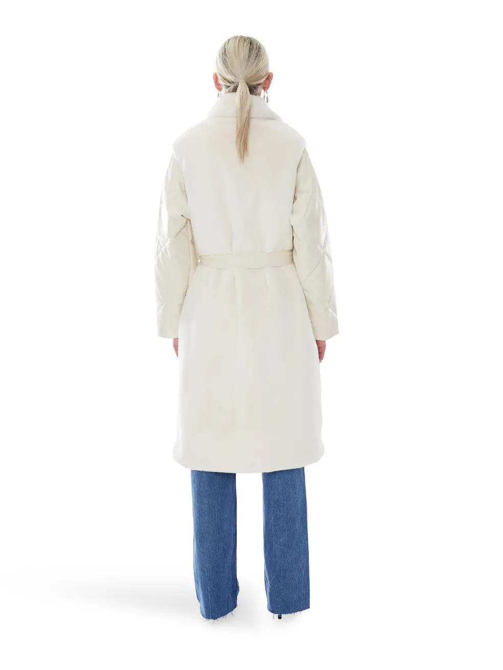 		Sadie  Cream Faux Fur Coat	