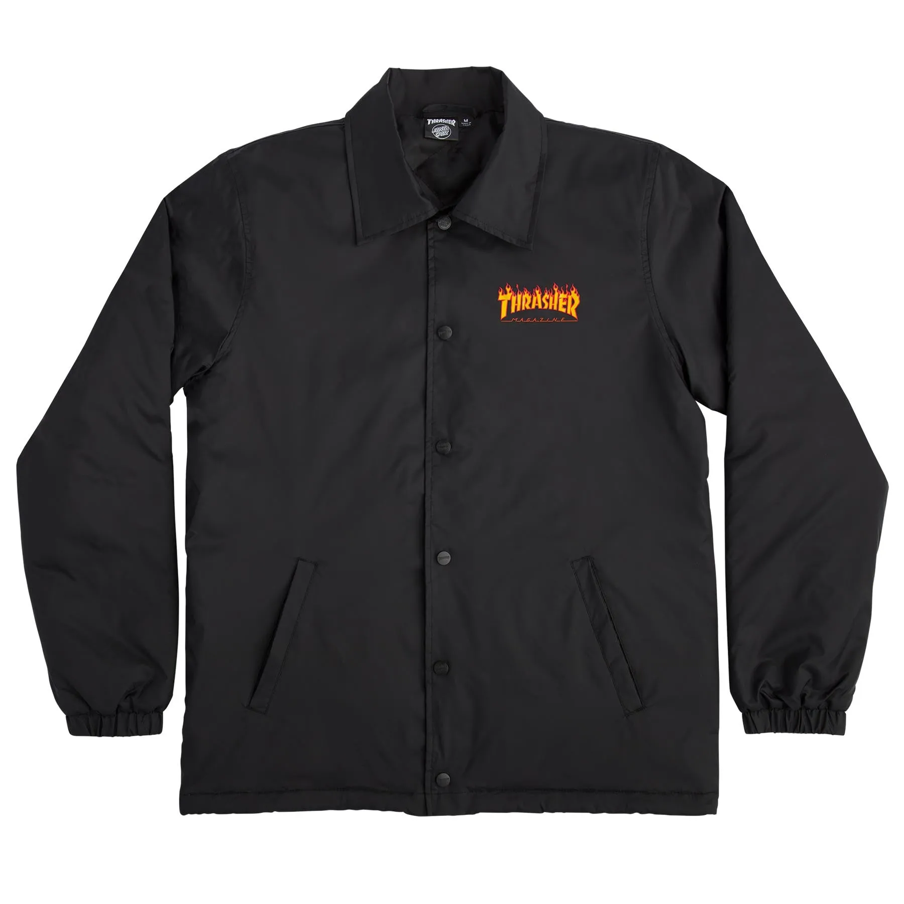 SANTA CRUZ x THRASHER FLAME DOT COACH JACKET (BLACK)