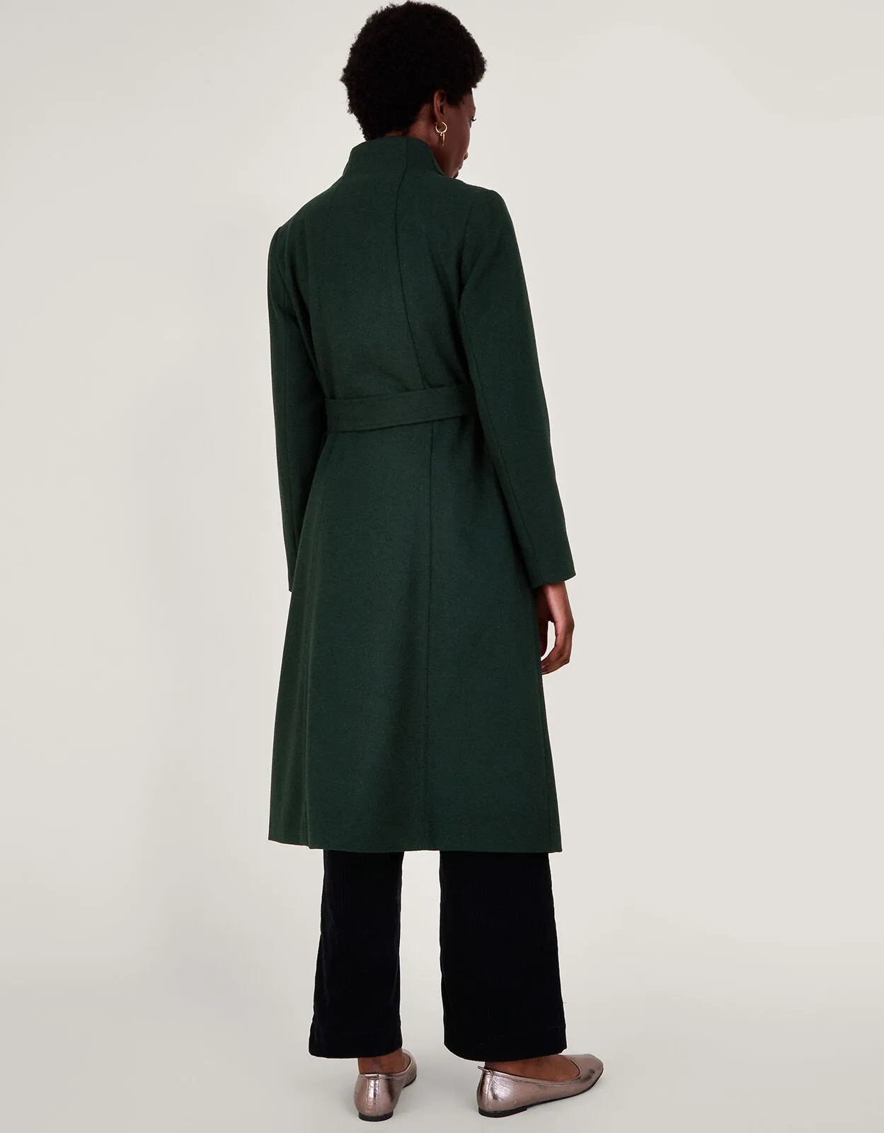 Saskia Belted Coat Green