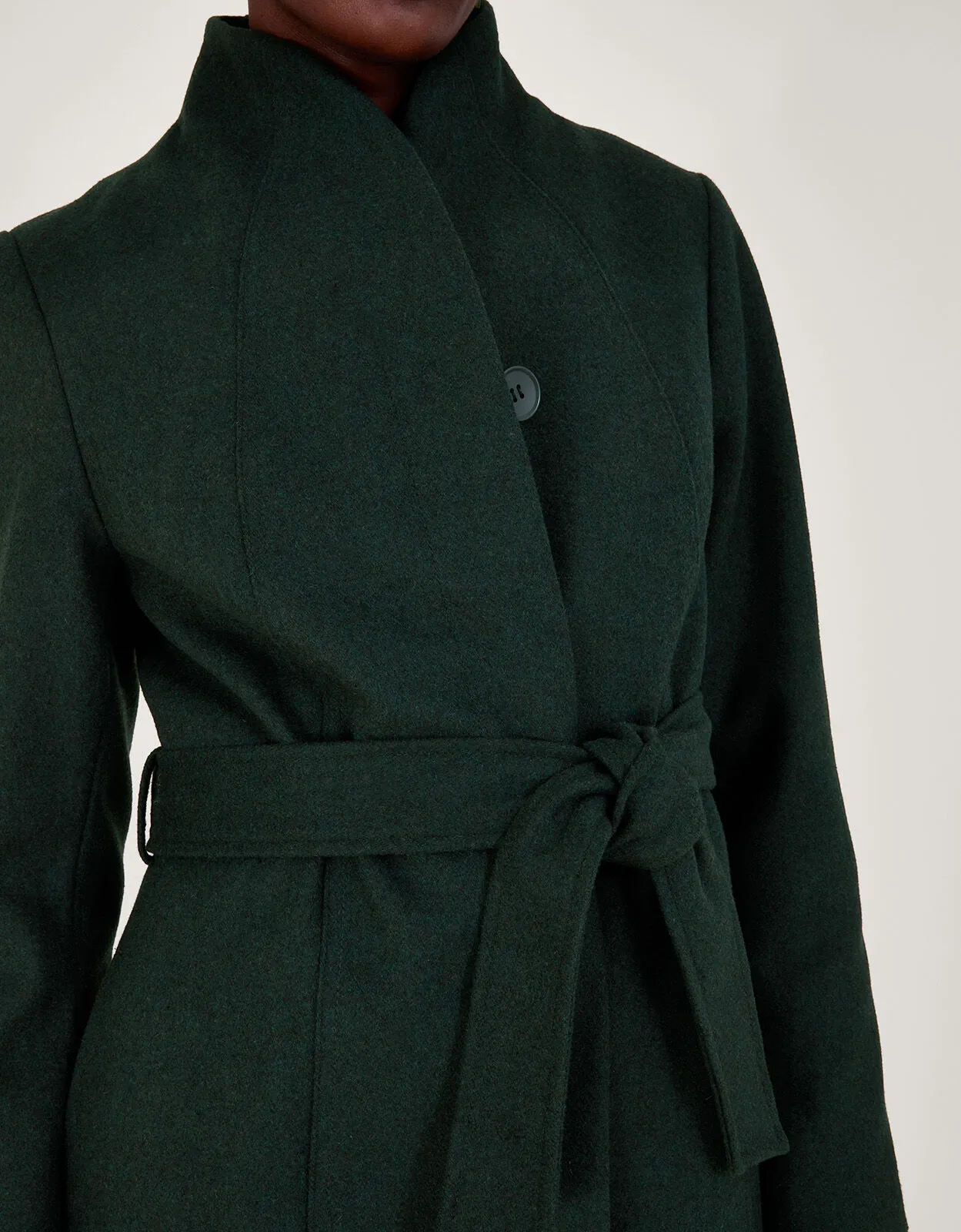 Saskia Belted Coat Green