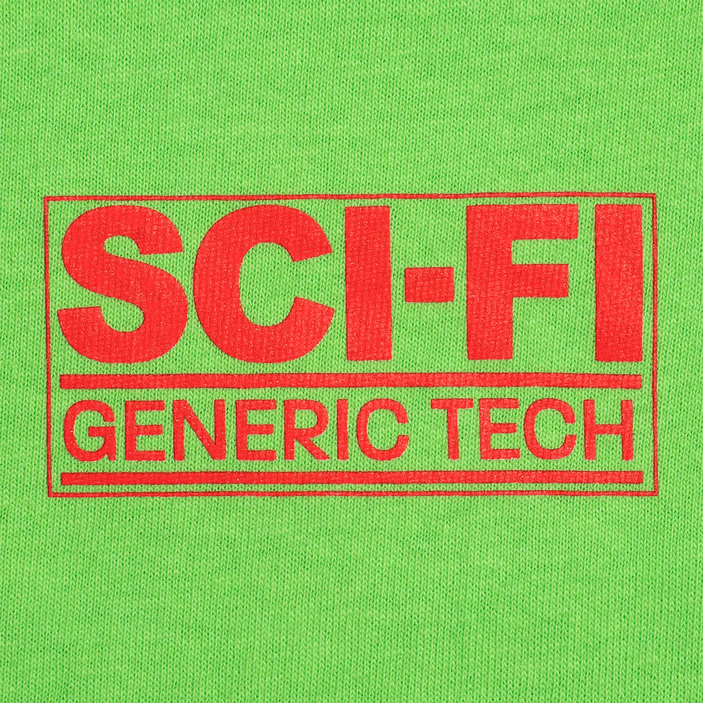 Sci-Fi Fantasy Generic Tech Tee Lime Green