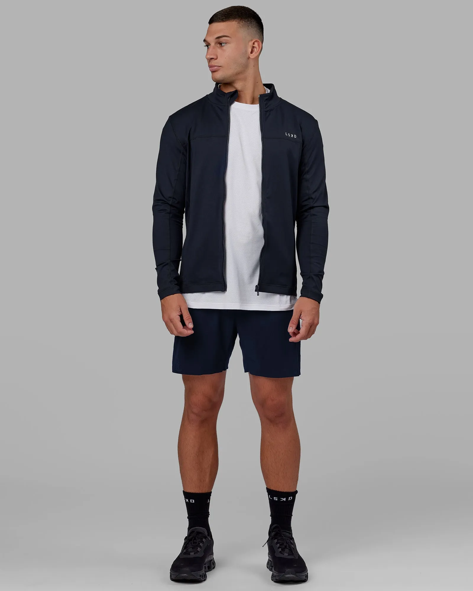 Stride Zip Through Performance Jacket - Navy