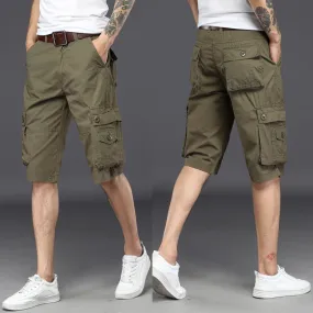 Summer Casual Style Knee Length Baggy Cargo Trousers for Men