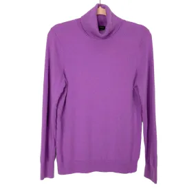 Talbots Purple 100% Cashmere Turtleneck Sweater- Size L