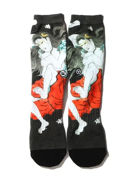 Tamatorihime Irezumi Socks Designed By Horihiro Mitomo By Three Tides Tattoo