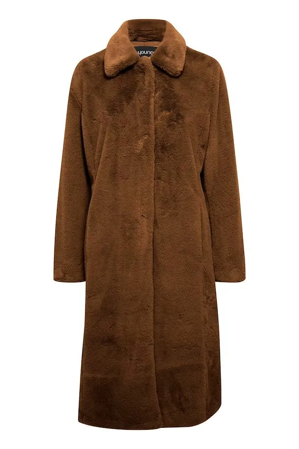 The Calino Faux Fur Coat - Monk's Robes - PLUS