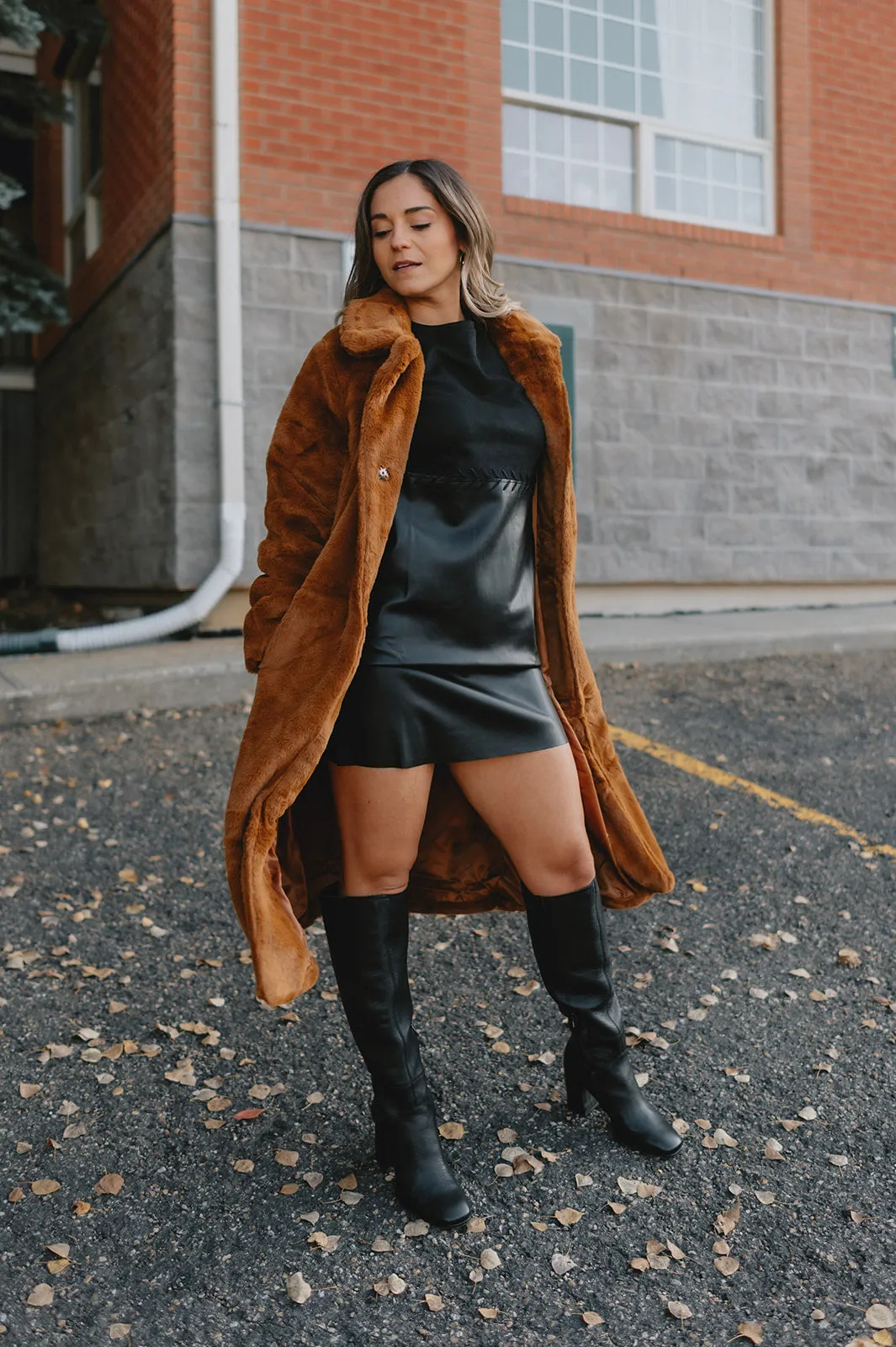 The Calino Faux Fur Coat - Monk's Robes - PLUS