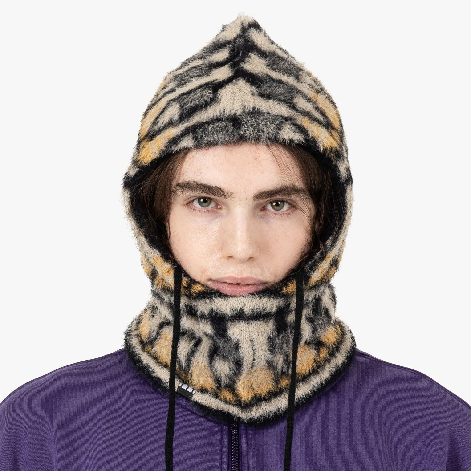 The Trilogy Tapes Repeat Reversible Knitted Hood / Multi