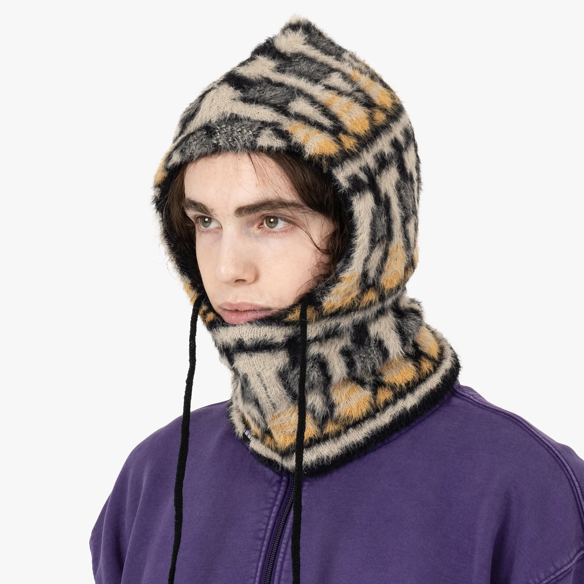 The Trilogy Tapes Repeat Reversible Knitted Hood / Multi