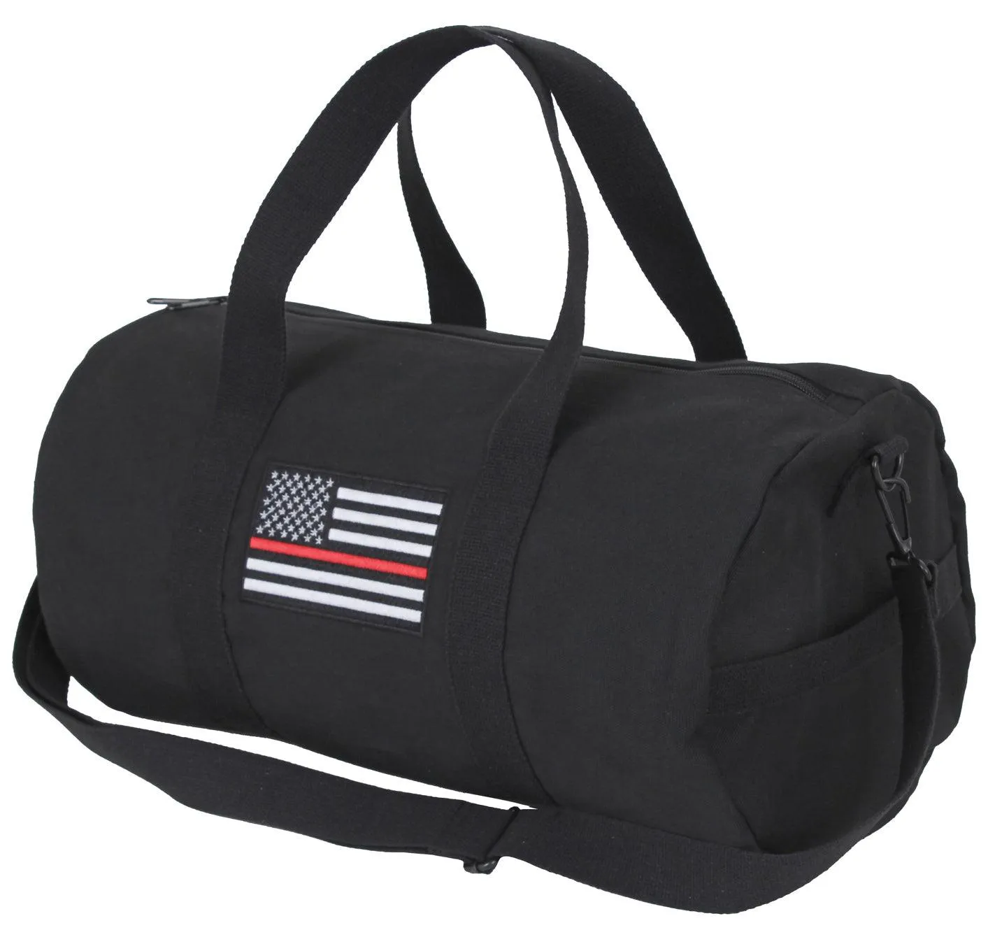 Thin Red Line Canvas Shoulder Duffle Bag - 19 Inch