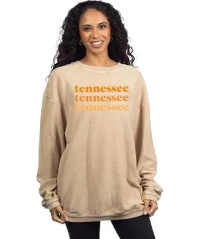 UG Apparel Women's NCAA Tennessee Volunteers Corded Crew Pullover