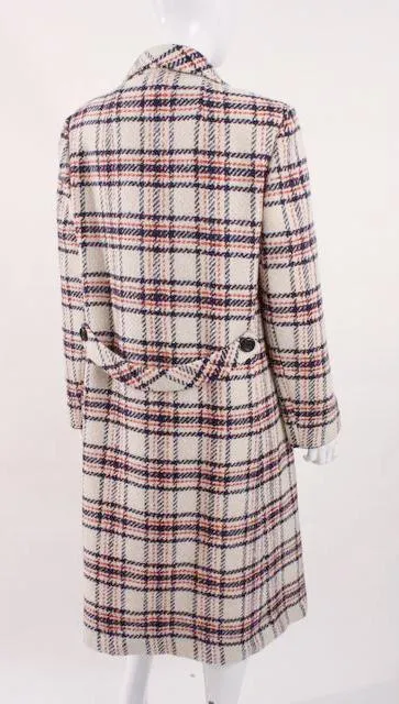 Vintage 60's Plaid Wool Coat