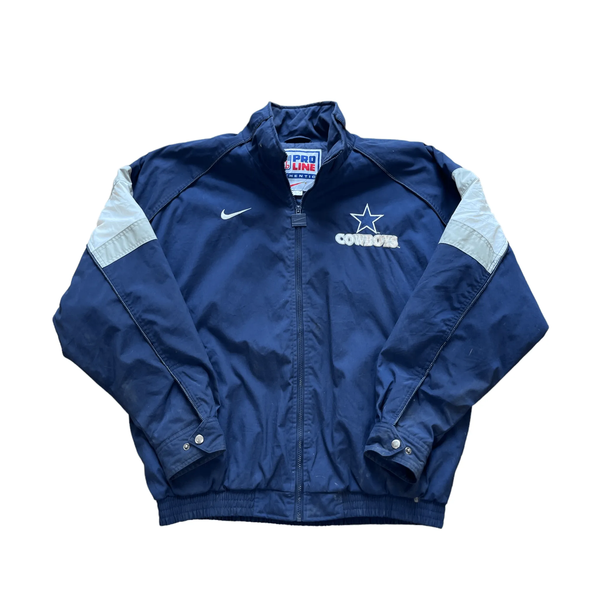 Vintage 90s Navy Blue Nike NFL Pro Dallas Cowboys Puffer Coat - Extra Large